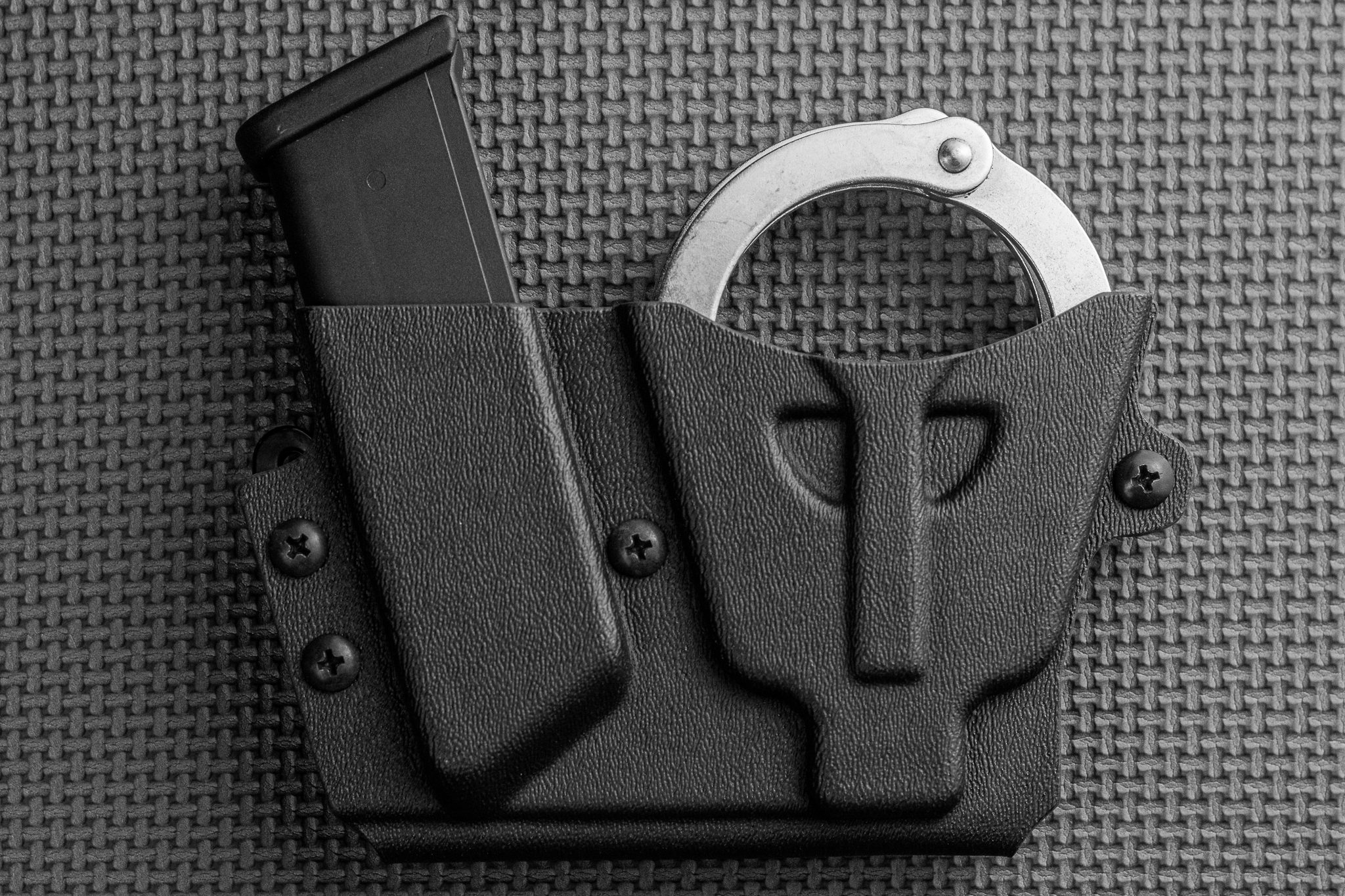 Kydex Handcuff Holster with 9/.40 Double Stack Mag Holder Combo Handcu